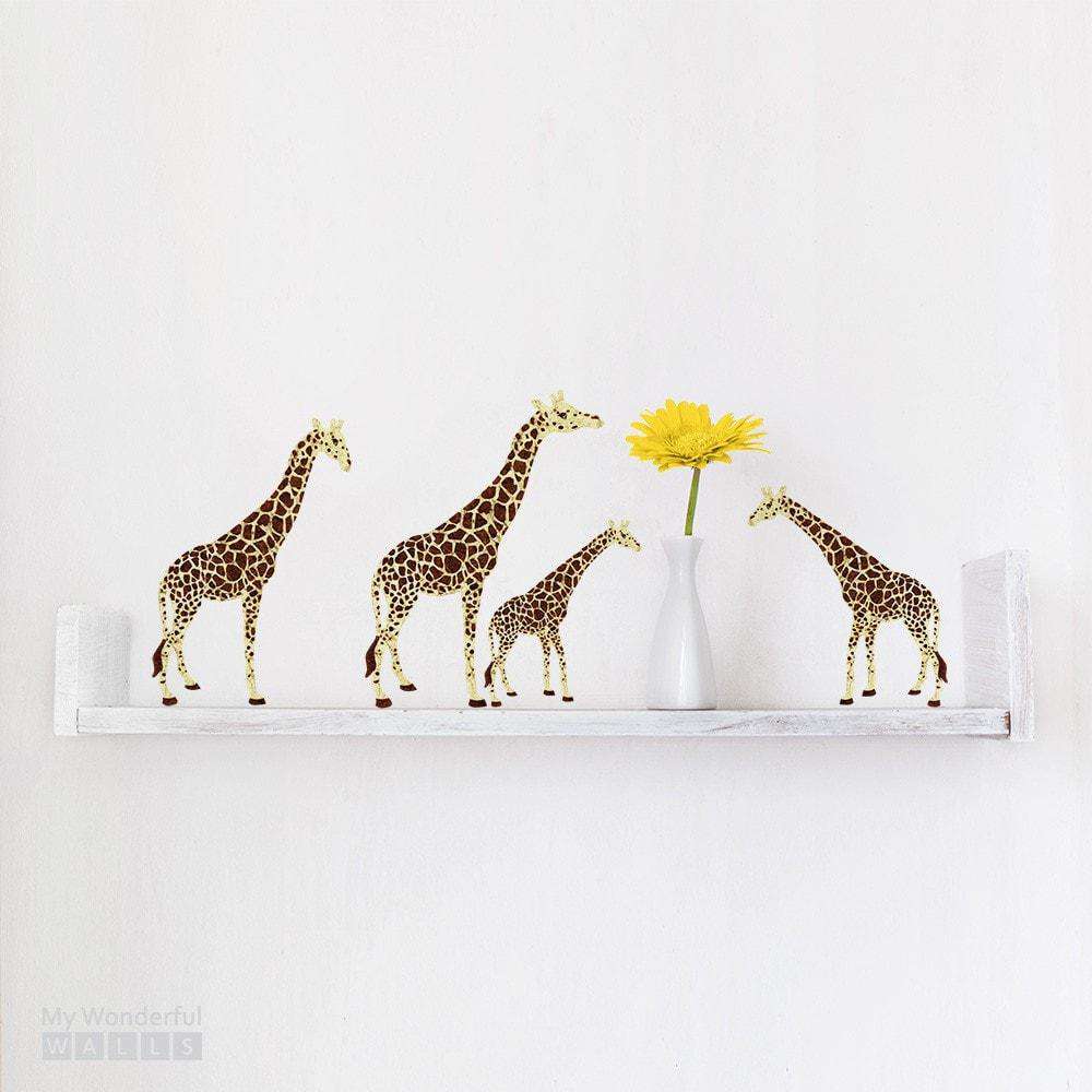 Miniature Giraffe Stickers - Set of 4 Decals