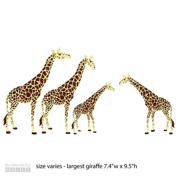 Miniature Giraffe Stickers - Set of 4 Decals