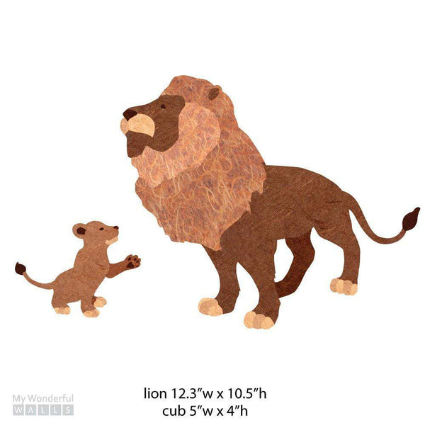 Lion and Cub Sticker Decal Set