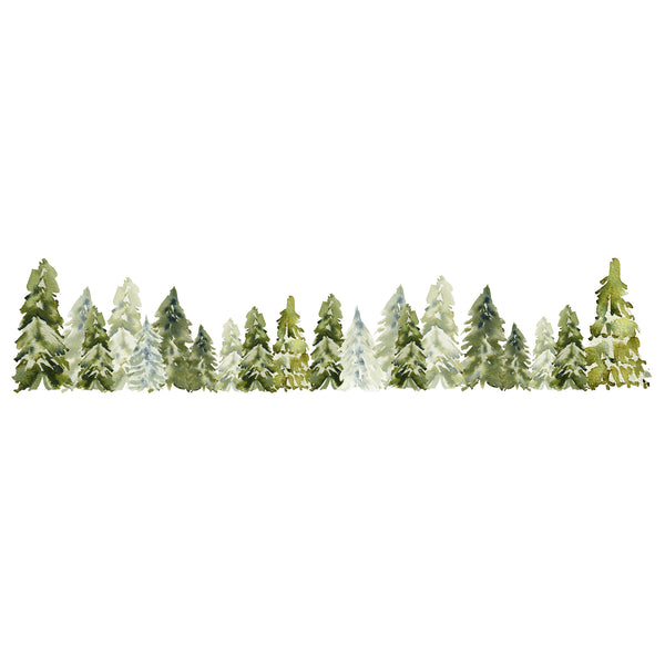 pine tree wall border