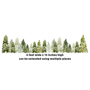 pine tree wall border