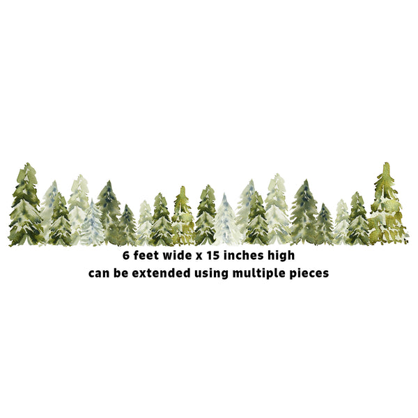 pine tree wall border