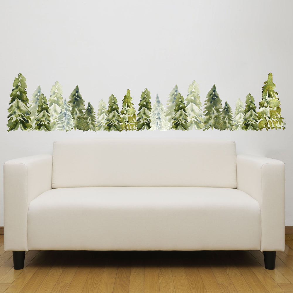pine tree wall border
