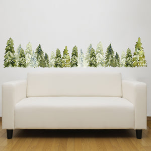 pine tree wall border
