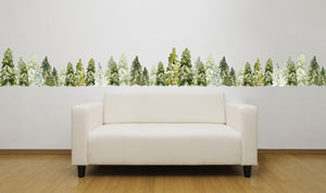 pine tree wall border