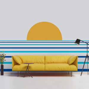 Sun and Ocean Decor Wall Decal 