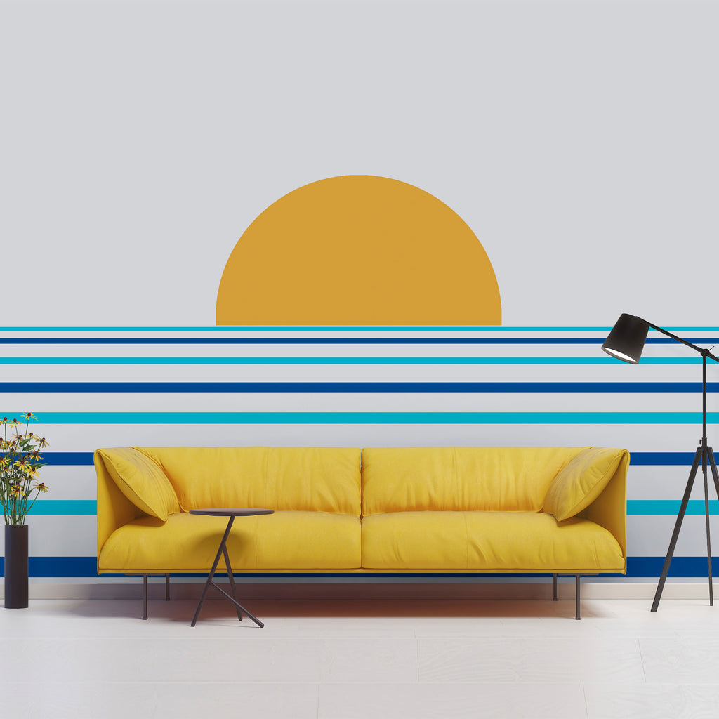 Sun and Ocean Decor Wall Decal 