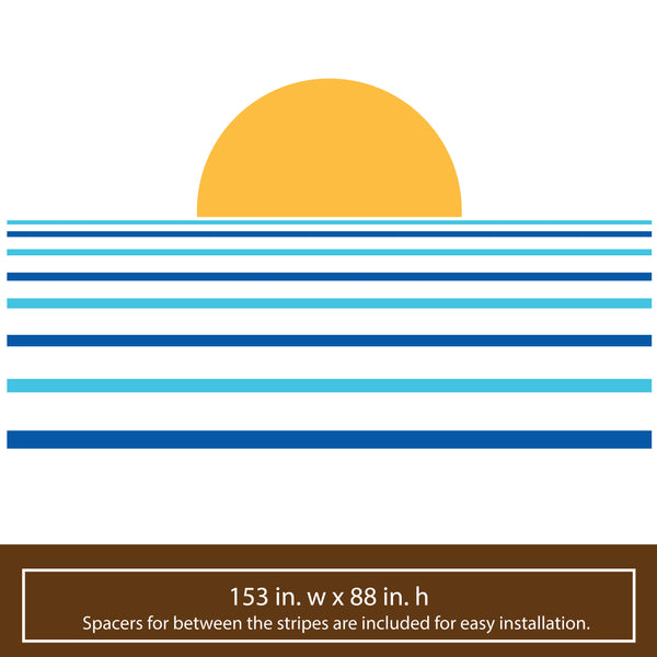 Sun and Ocean Decor Wall Decal 