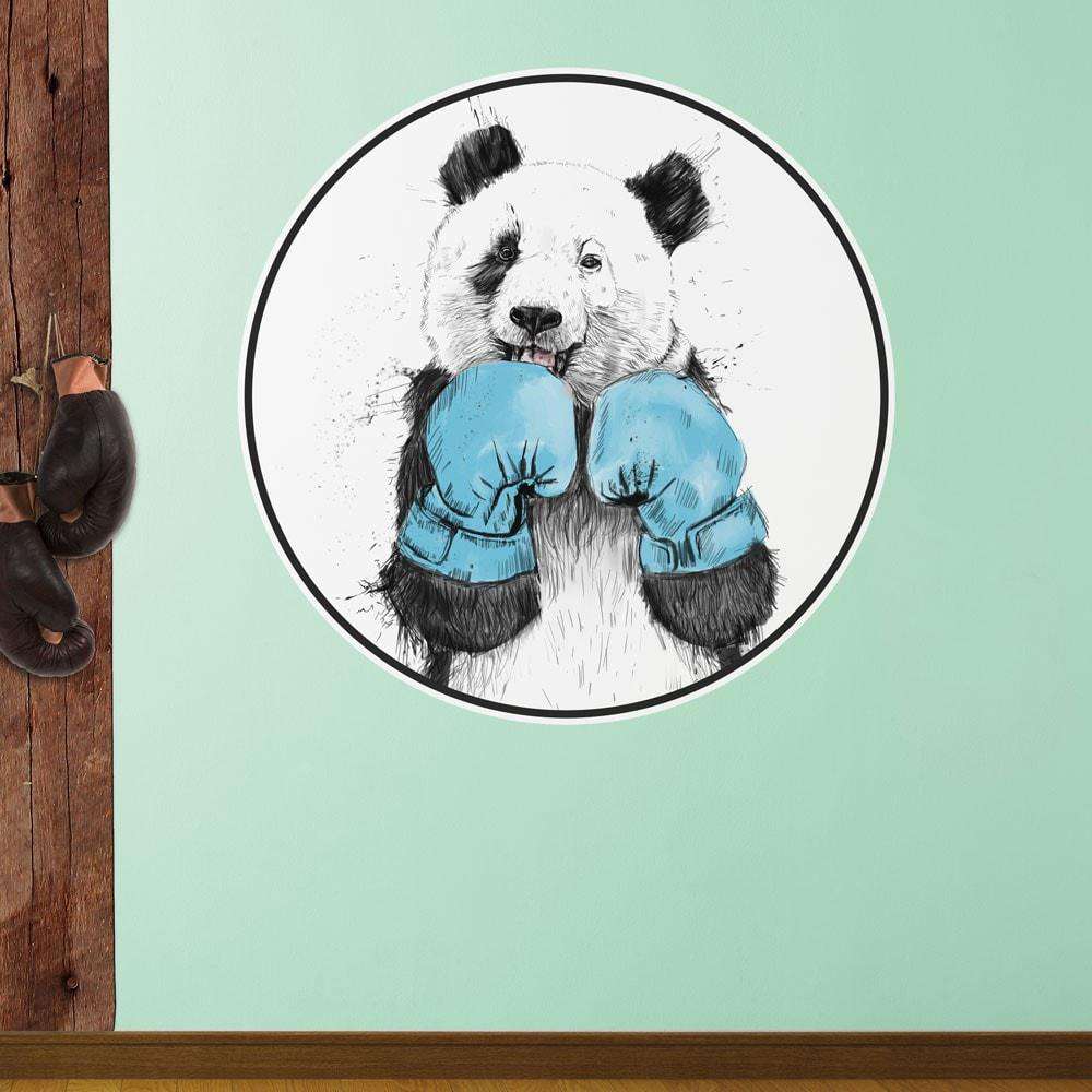 Boxing Panda Bear Wall Decal - The Winner by Balázs Solti