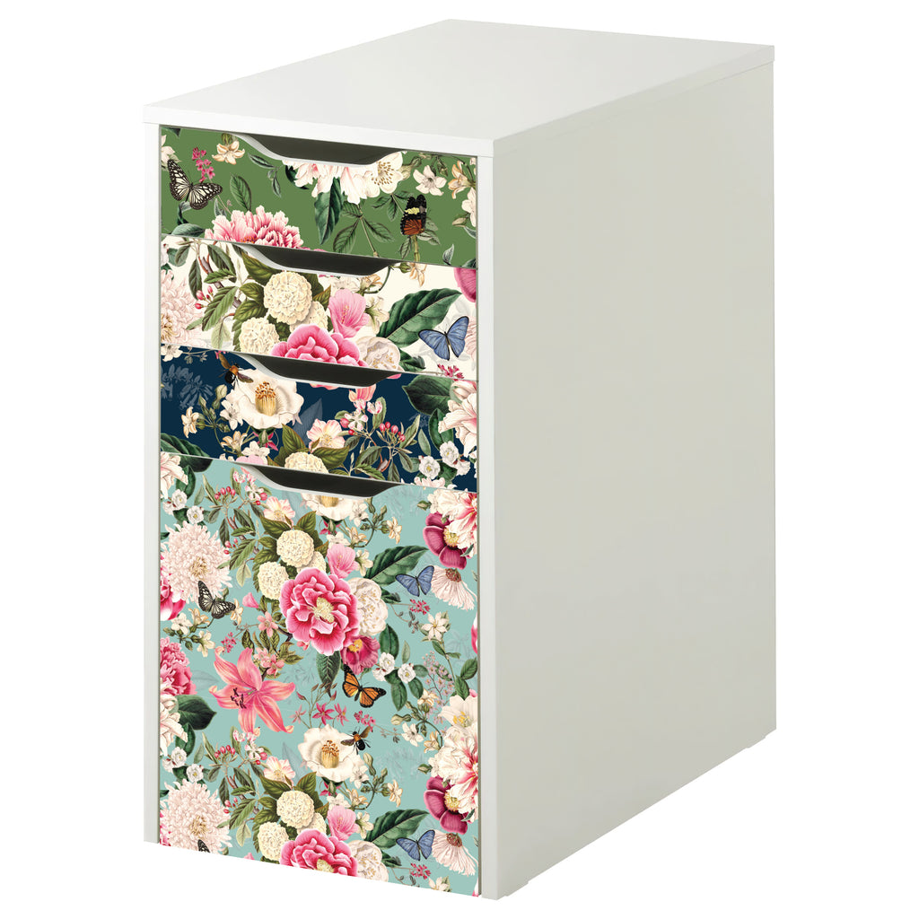 Flower Decals for IKEA Alex Furniture 