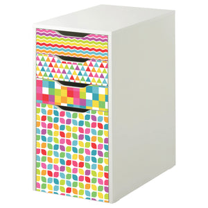 Decorative Rainbow Pattern Decals for IKEA Alex Furniture