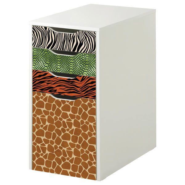 Decorative Animal Print Decals for IKEA Alex Furniture
