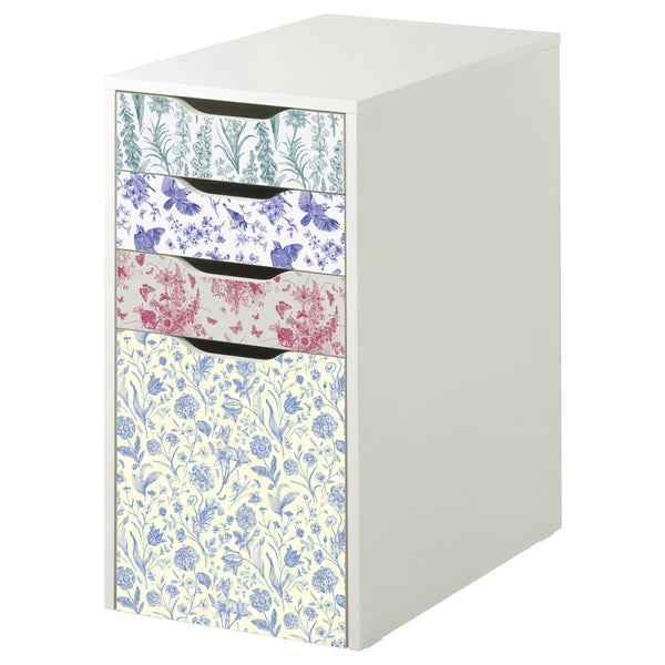 Toile Pattern Decals for IKEA Alex Furniture