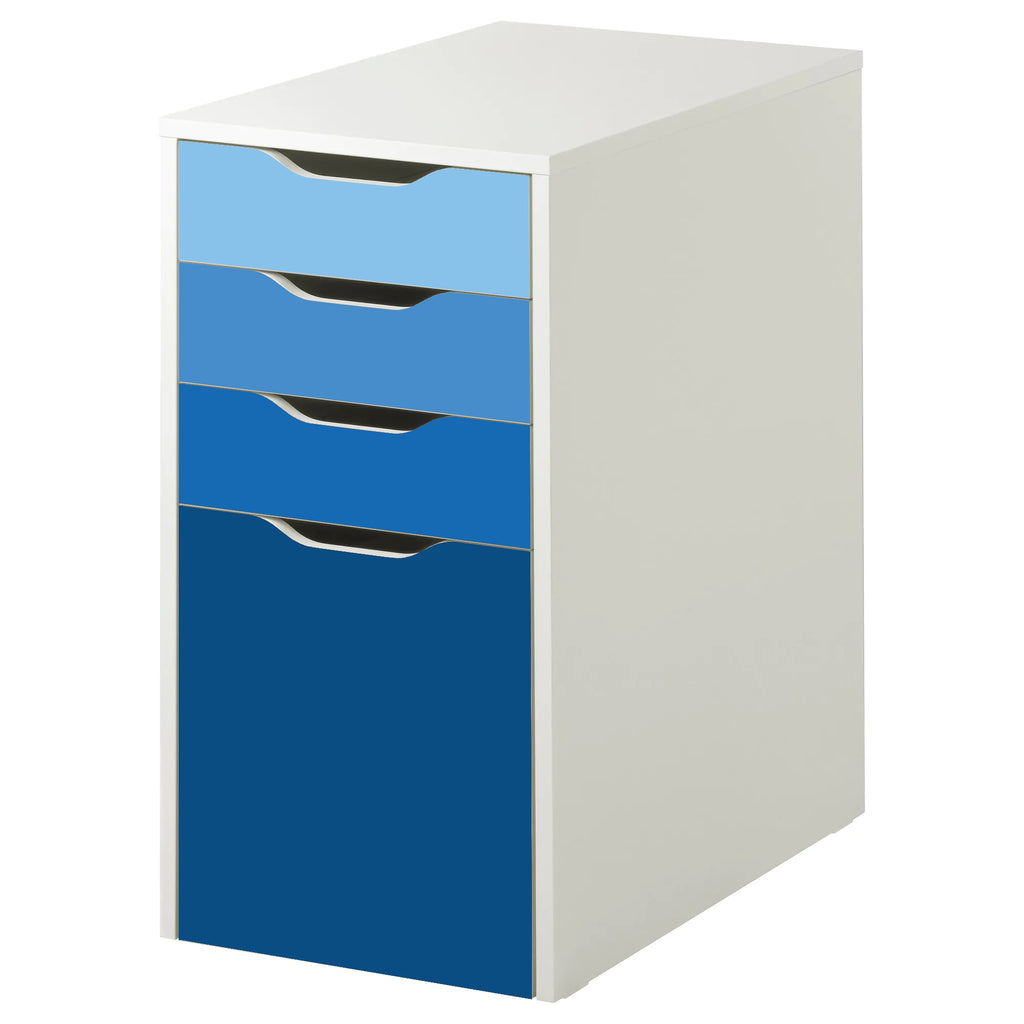 Blue Ombre Pattern Decal Set for IKEA Alex Drawer Unit