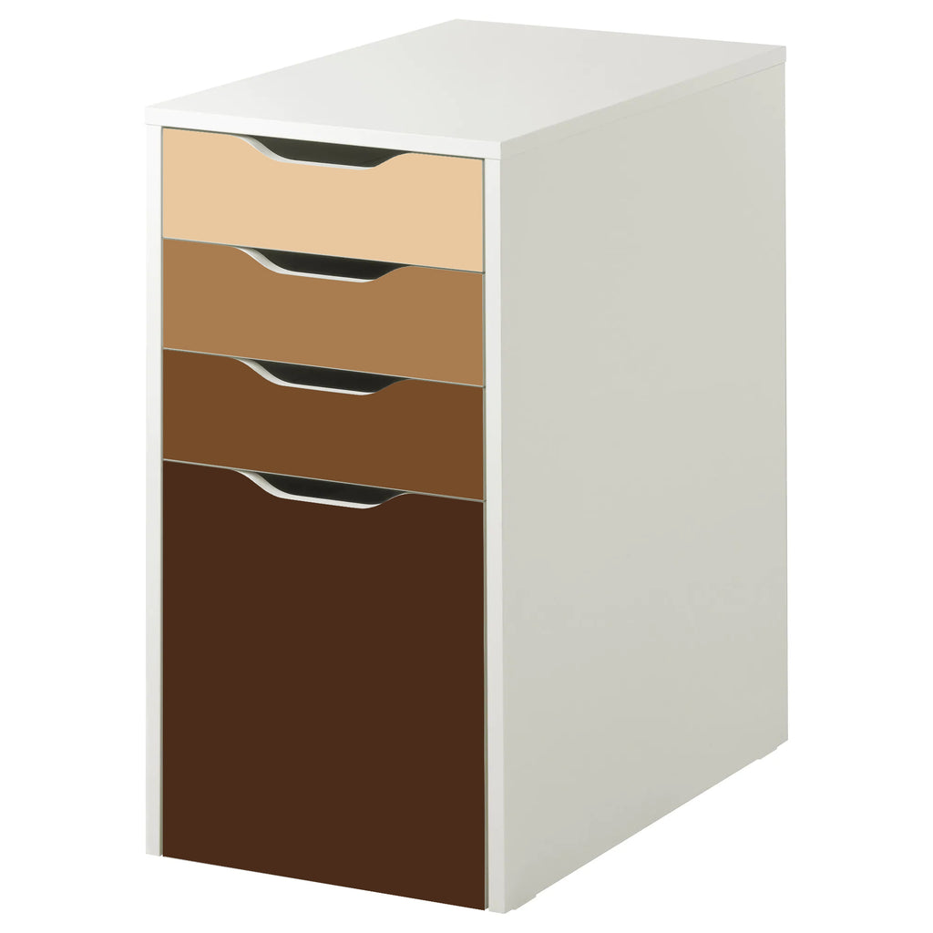 Brown Ombre Pattern Decal Set for IKEA Alex Drawer Unit