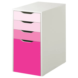Pink Ombre Pattern Decal Set for IKEA Alex Drawer Unit