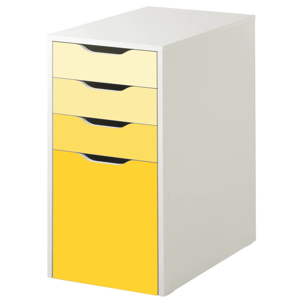 Yellow Ombre Pattern Decal Set for IKEA Alex Drawer Unit