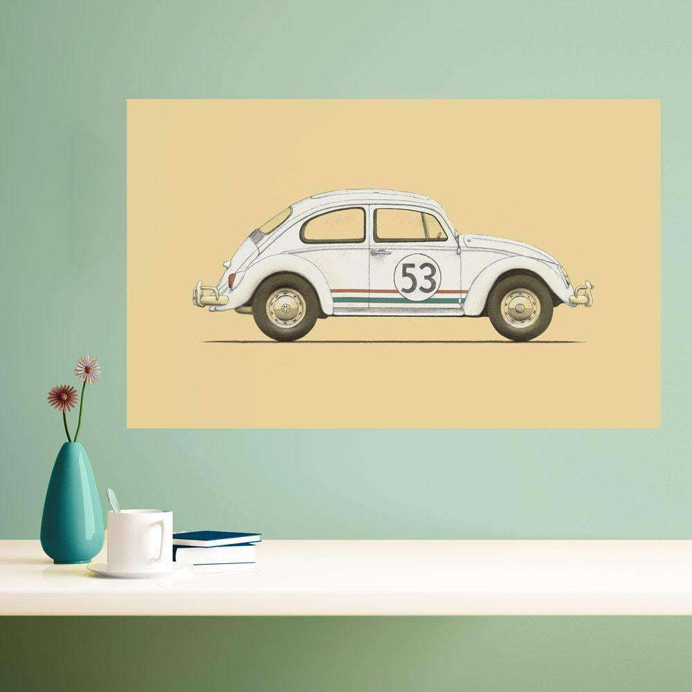 Herbie the Love Bug Wall Sticker Decal by Florent Bodart
