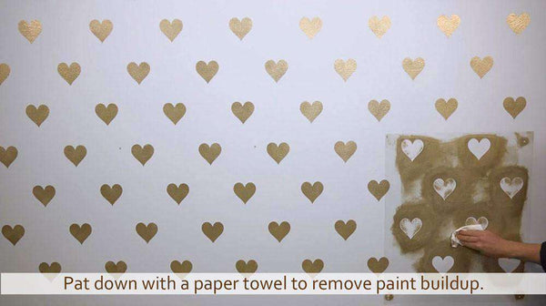 heart stencil allover pattern