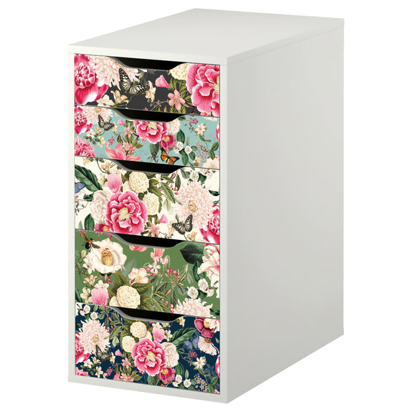 Flower Decals for IKEA Alex Furniture 