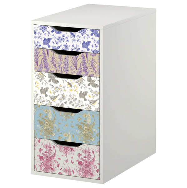 Toile Pattern Decals for IKEA Alex Furniture