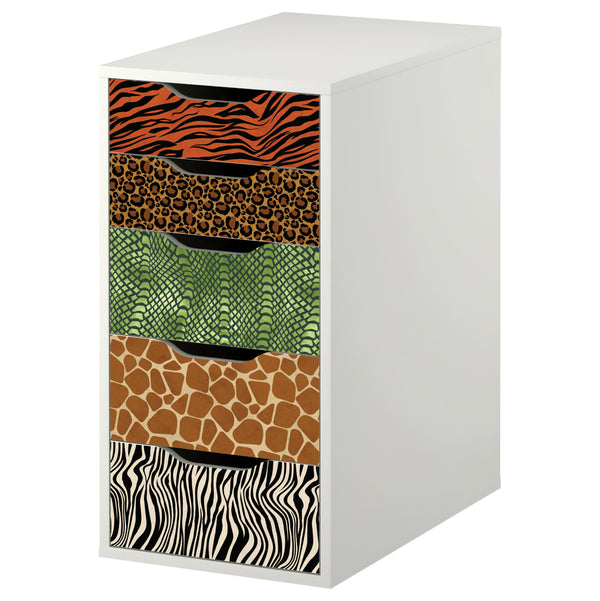 Decorative Animal Print Decals for IKEA Alex Furniture