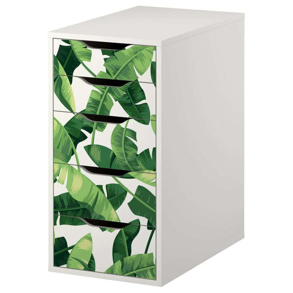 Banana Leaf Pattern Decal Set for IKEA Alex 5 Drawer Unit