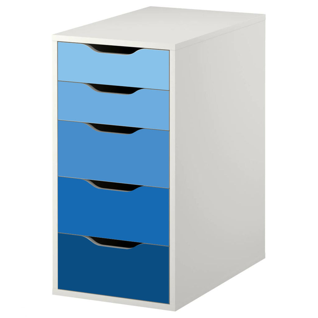 Blue Ombre Pattern Decal Set for IKEA Alex Drawer Unit