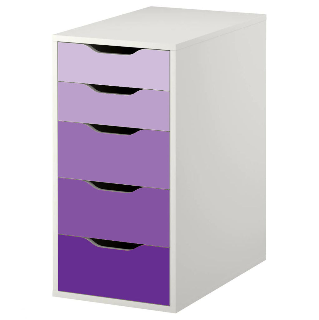 Purple Ombre Pattern Decal Set for IKEA Alex Drawer Unit