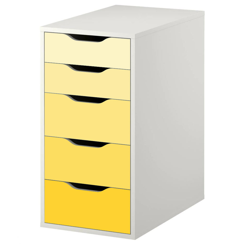 Yellow Ombre Pattern Decal Set for IKEA Alex Drawer Unit