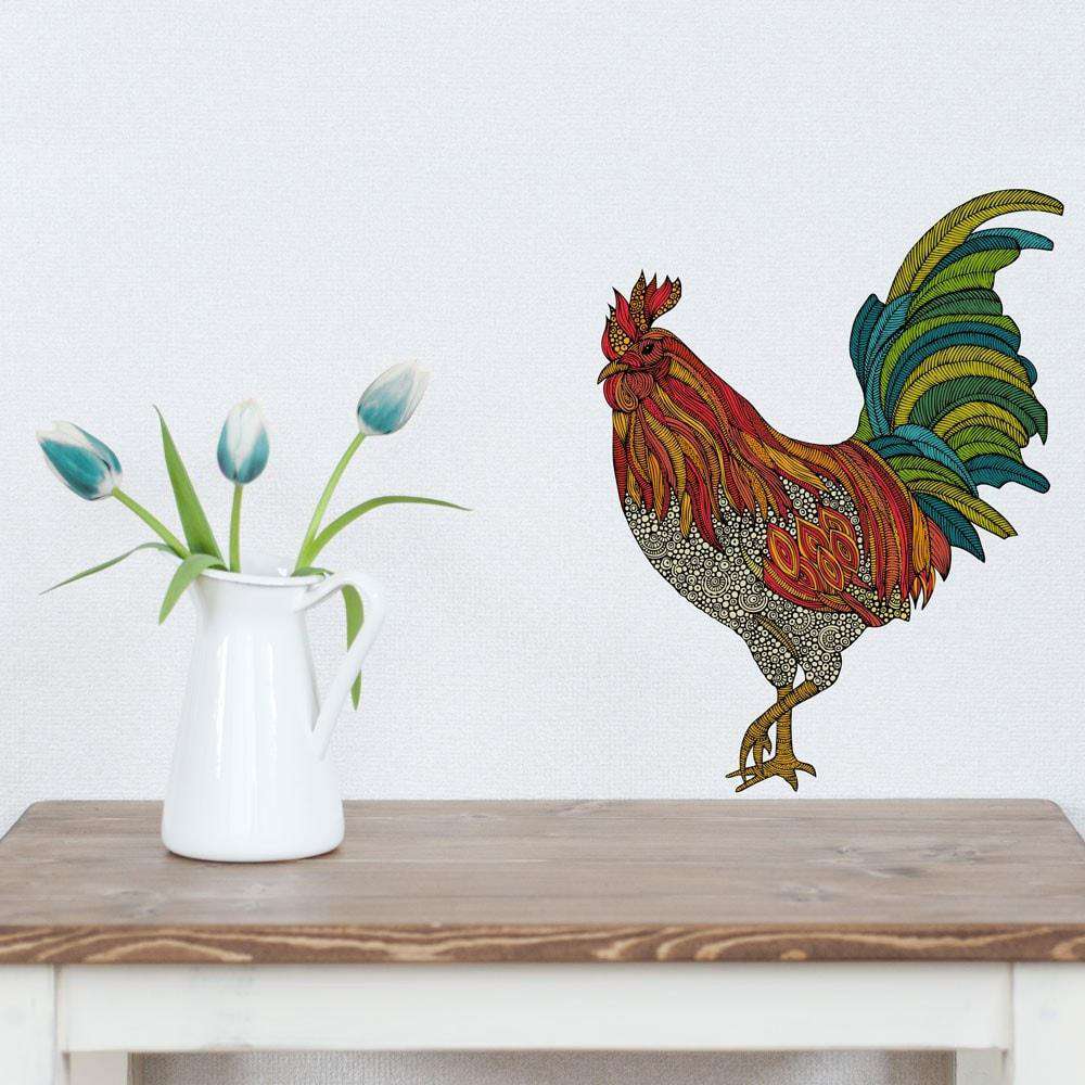 Rooster Animal Art Wall Sticker Decal – I Was a Dinosaur by Valentina Harper