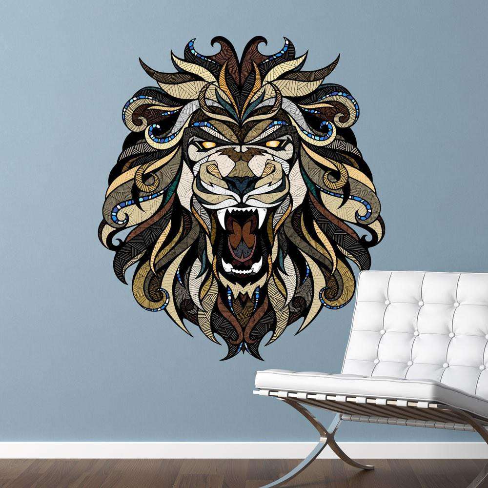 Angry Lion Wall Sticker Decal by Andreas Preis