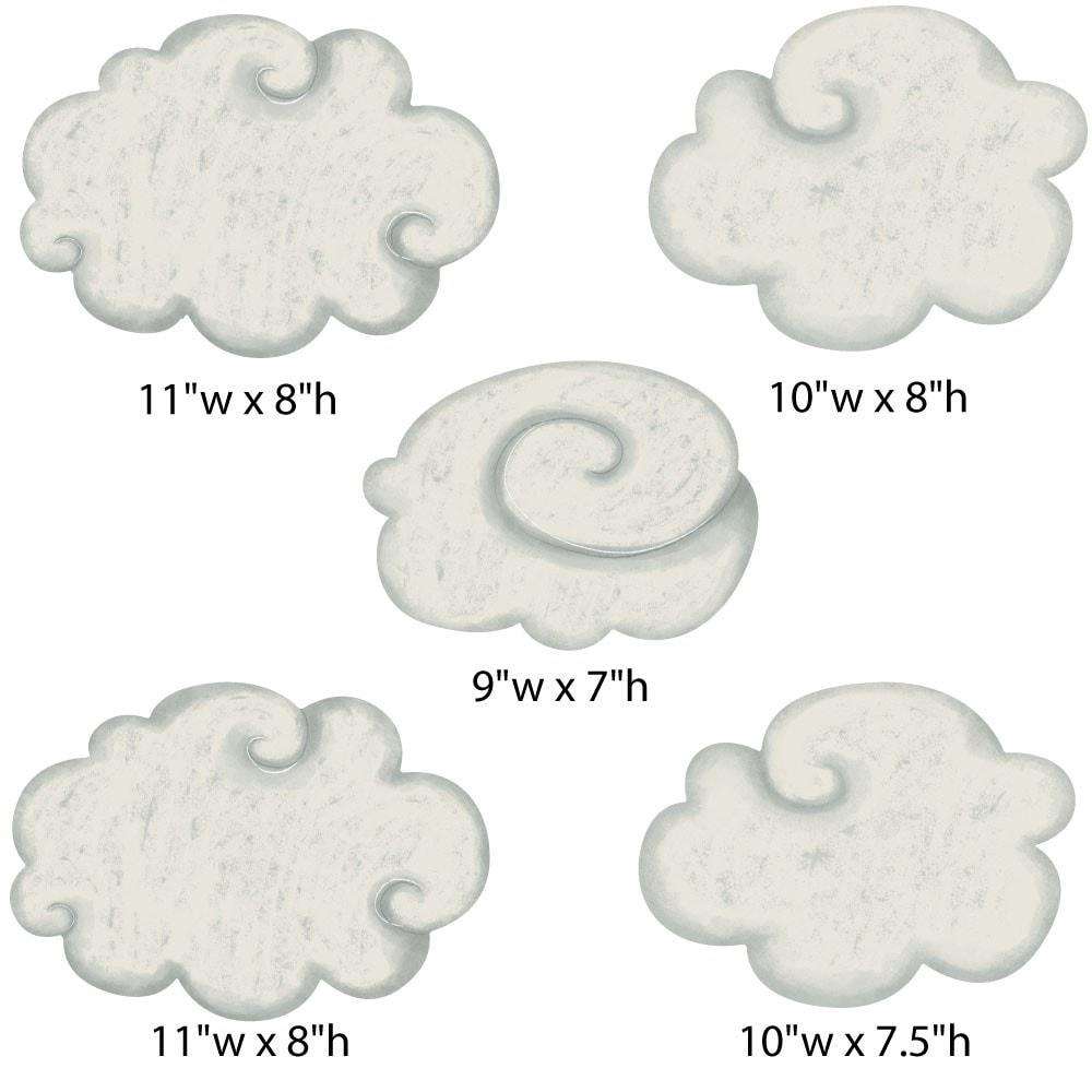 Cloud Wall Stickers from Classic Nursery Collection (color: CHESTNUT)