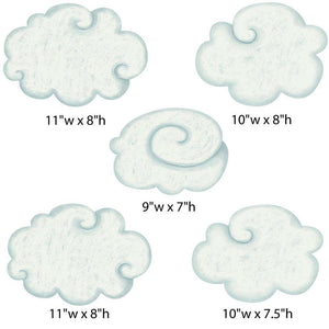 Cloud Wall Stickers from Classic Nursery Collection (color: SPRING)