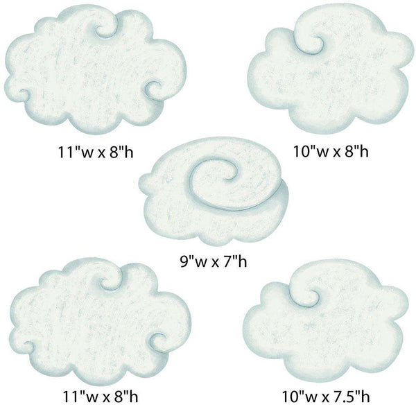 Cloud Wall Stickers from Classic Nursery Collection (color: SPRING)
