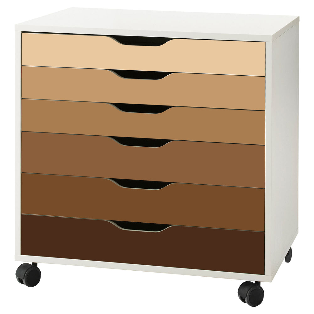 Brown Ombre Pattern Decal Set for IKEA Alex Drawer Unit