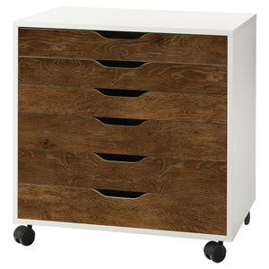 Dark Walnut Wood Grain Decal Set for IKEA Alex Drawer Unit