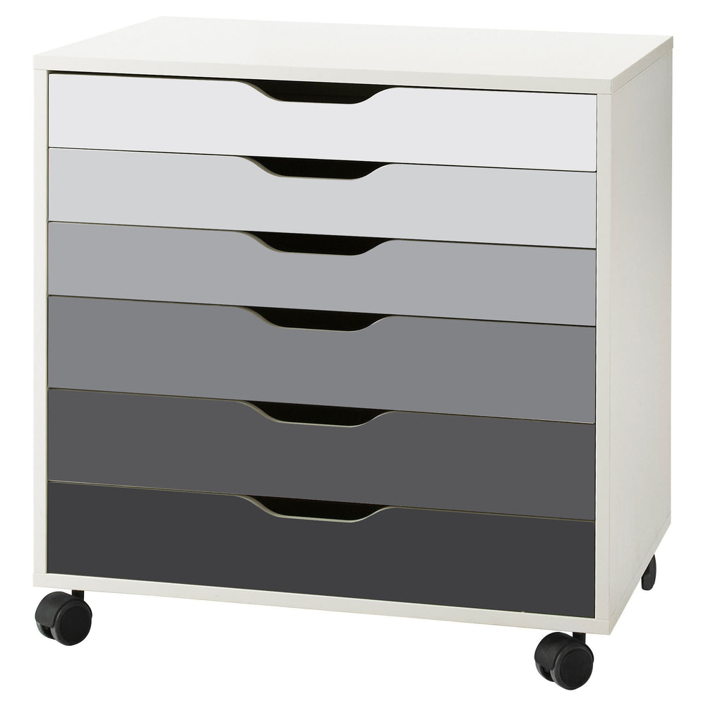 Grey Ombre Pattern Decal Set for IKEA Alex Drawer Unit