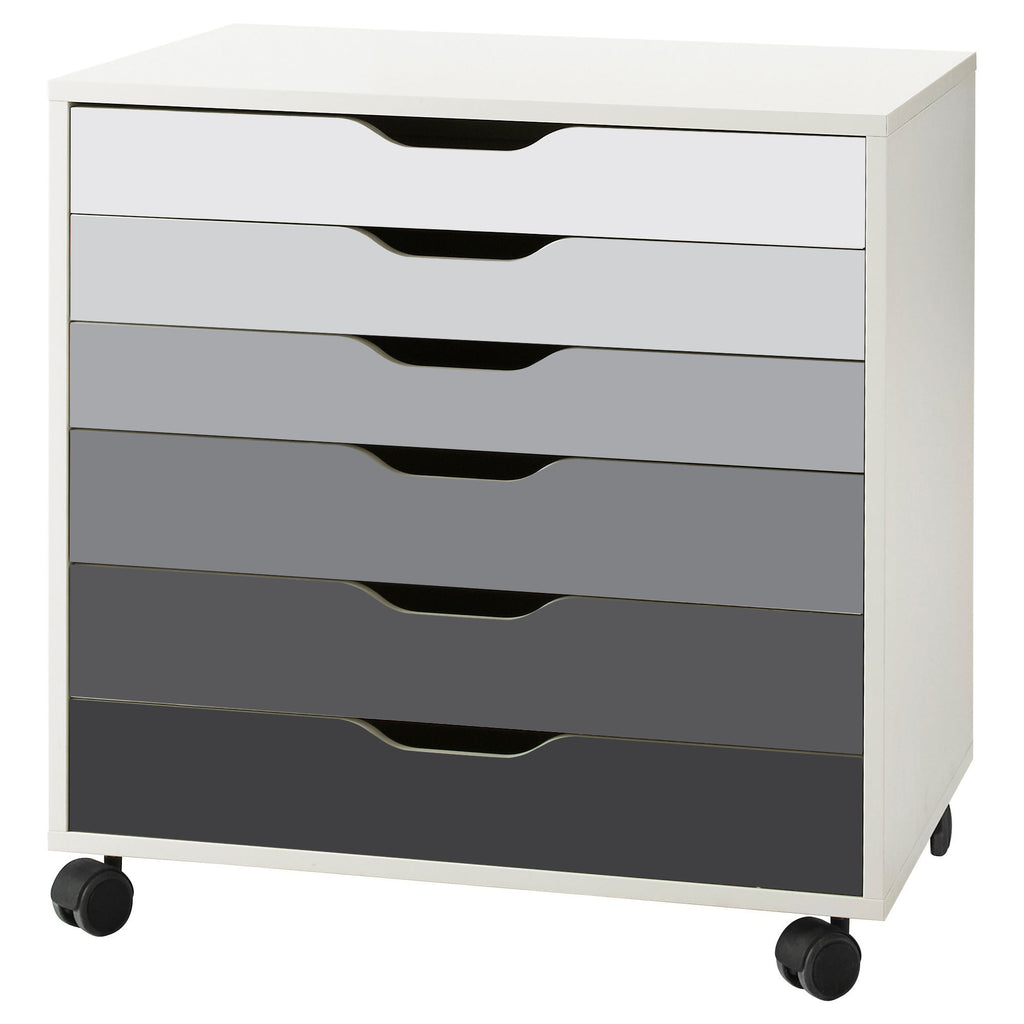 Grey Ombre Pattern Decal Set for IKEA Alex Drawer Unit