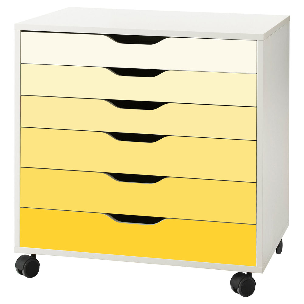 Yellow Ombre Pattern Decal Set for IKEA Alex Drawer Unit