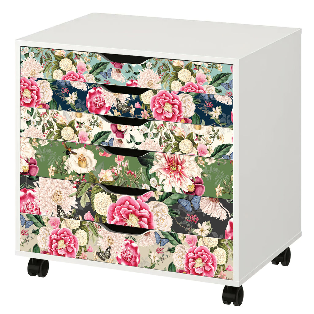 Flower Decals for IKEA Alex Furniture 
