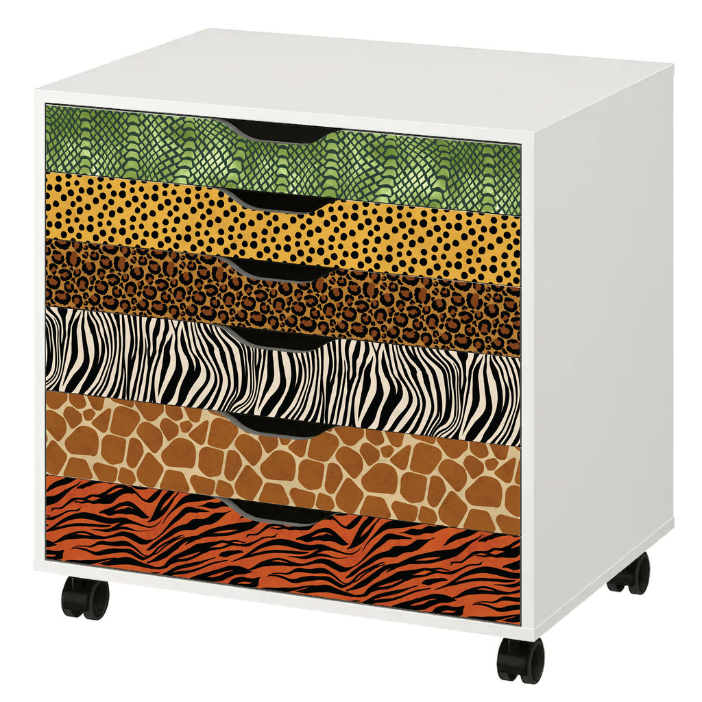 Decorative Animal Print Decals for IKEA Alex Furniture