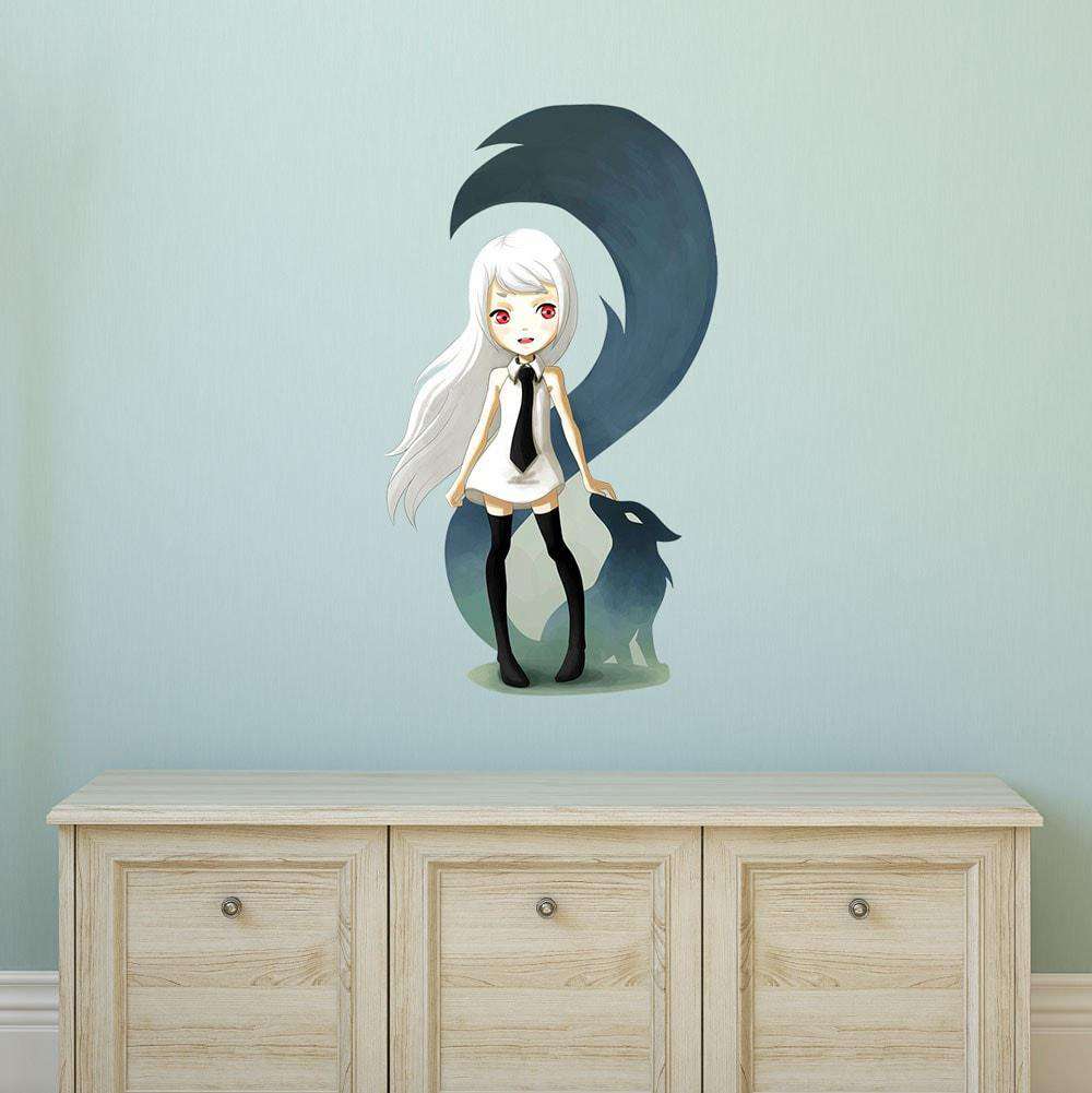 Anime Animal Art Wall Sticker Decal – Fox Demon by Indre Bankauskaite