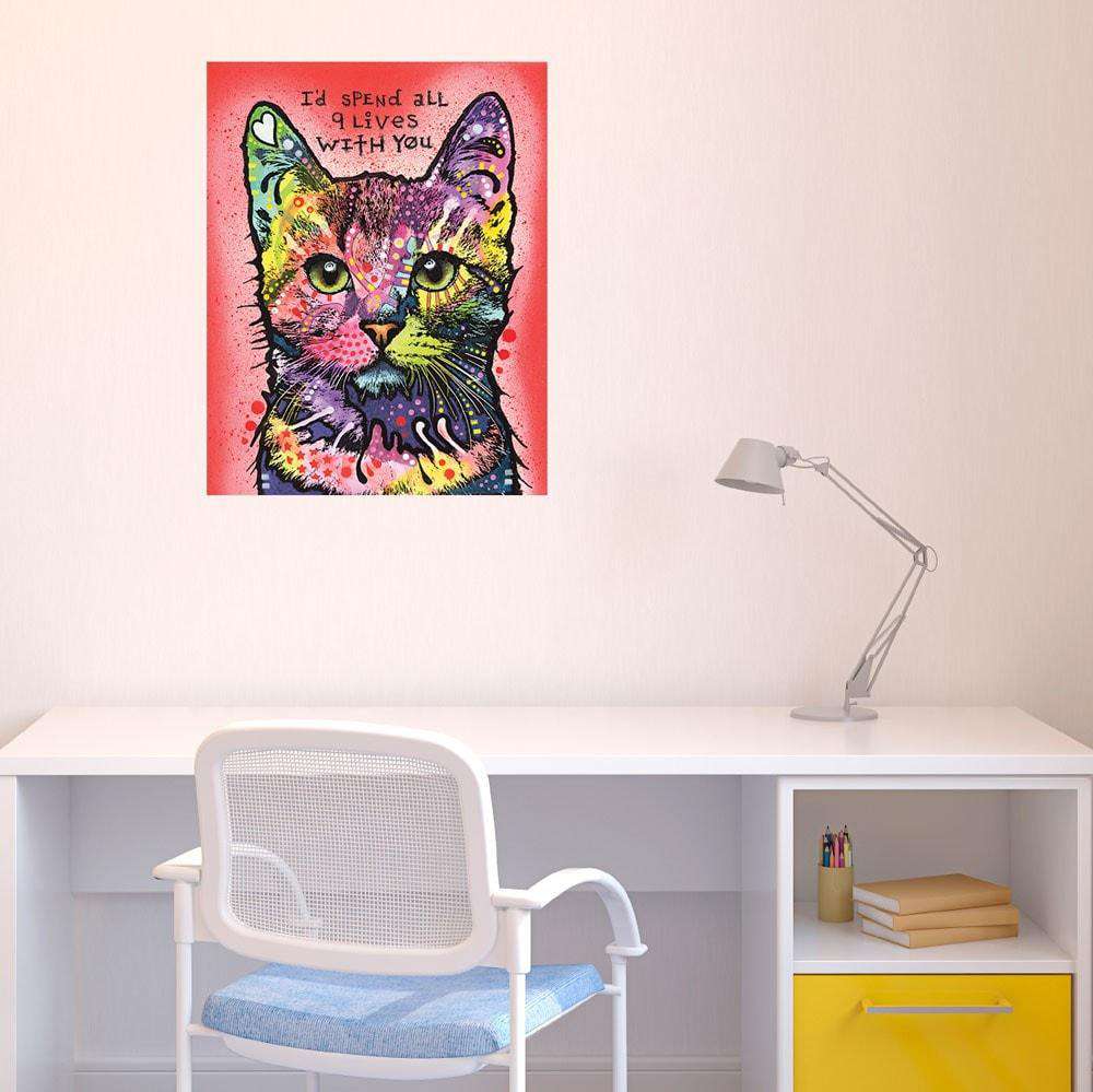 Animal Pop Art Wall Decal - 9 Lives by Dean Russo