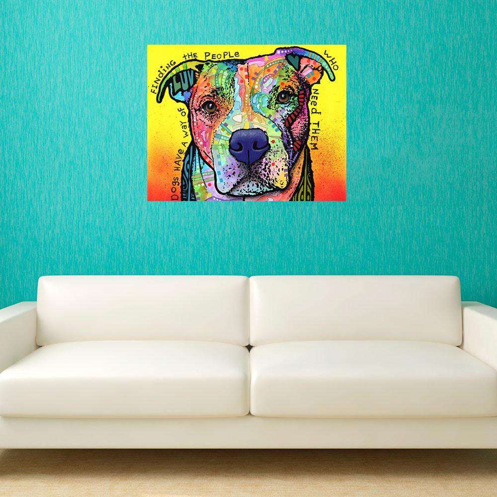 PIt Bull Splash Art Wall Decal - Dogs Have a Way by Dean Russo