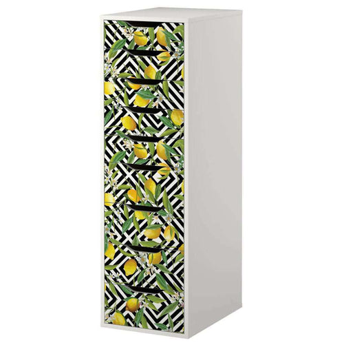 Lemon Pattern Decal Set for IKEA Alex 9 Drawer Unit