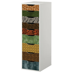 Decorative Animal Print Decals for IKEA Alex Furniture