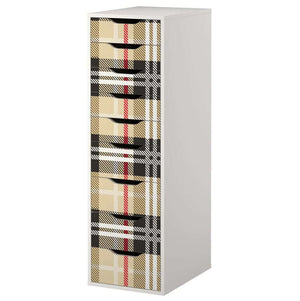 Tartan Pattern Decal Set for IKEA Alex 9 Drawer Unit