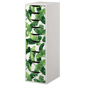 Banana Leaf Pattern Decal Set for IKEA Alex 9 Drawer Unit
