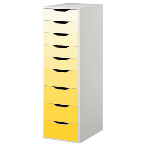 Yellow Ombre Pattern Decal Set for IKEA Alex Drawer Unit